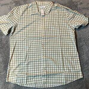 GAP Men's Casual Green Plaid Shirt